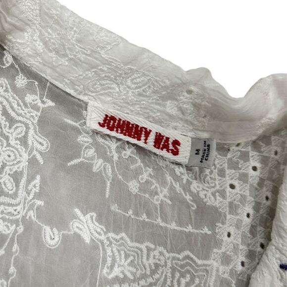 Johnny Was Cooper Embroidered Button Up Blouse - Picture 5 of 8